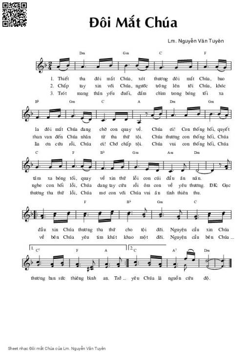 Sheet PDF of Đôi mắt Chúa