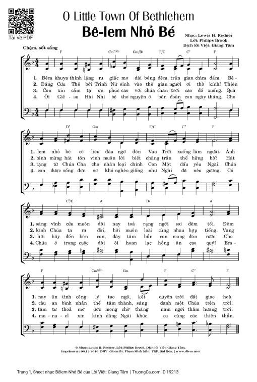 Sheet PDF of Bêlem Nhỏ Bé