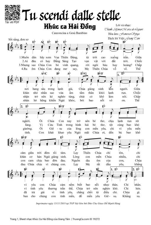 Sheet PDF of Khúc Ca Hài Đồng