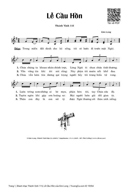 Sheet PDF of Thánh Vịnh 115, Lễ Cầu Hồn