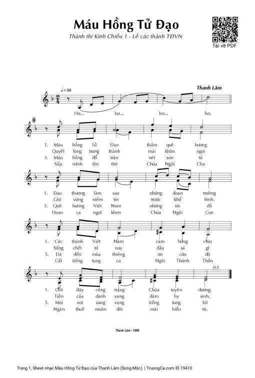 Máu Hồng Tử Đạo