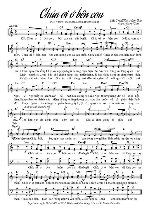 Sheet PDF of Chúa Ơi Ở Bên Con