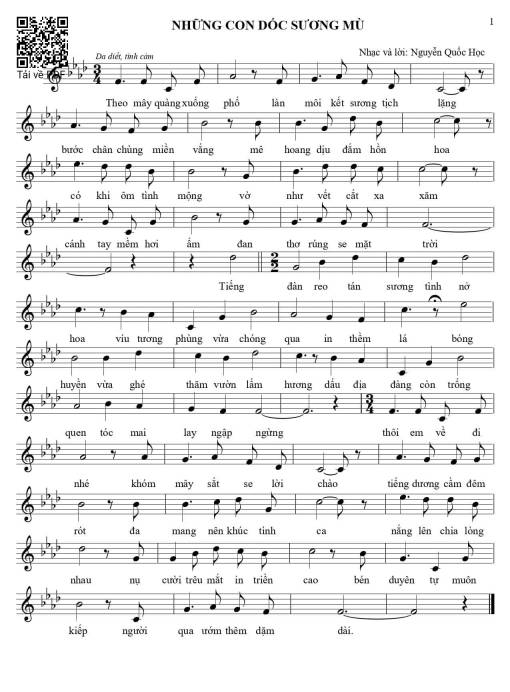 Sheet PDF of Những con dốc sương mù