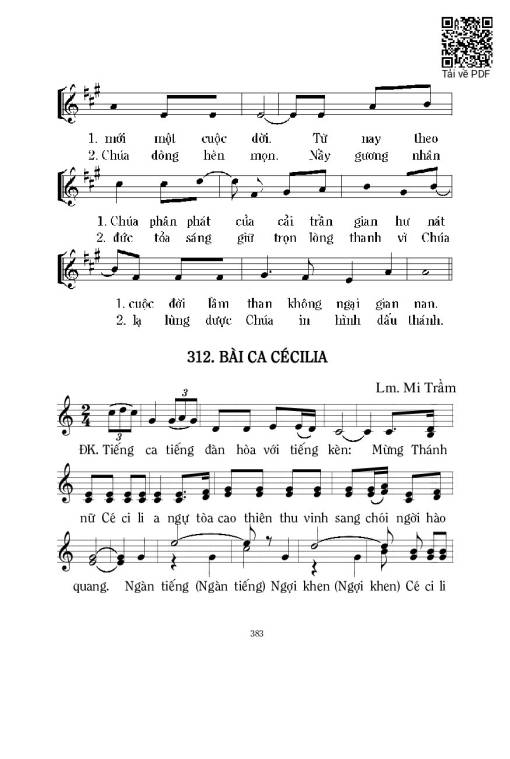 Sheet PDF of Bài Ca Cêcilia
