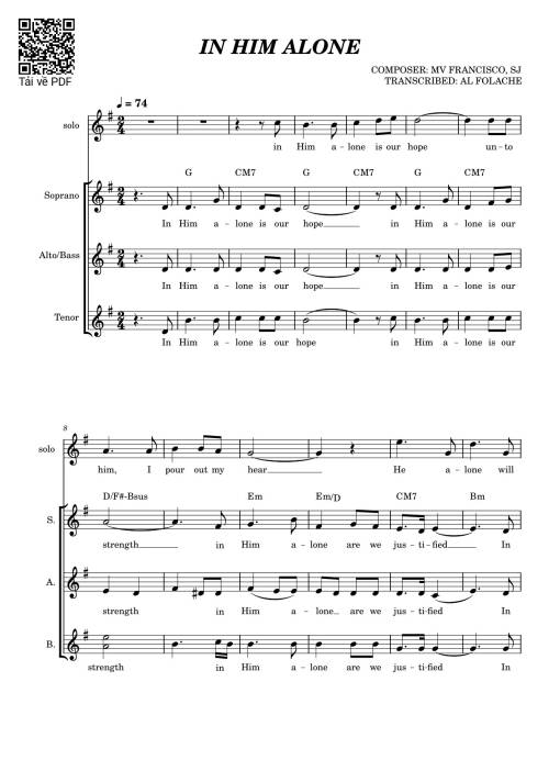 IN HIM ALONE -  MV FRANCISCO, SJ