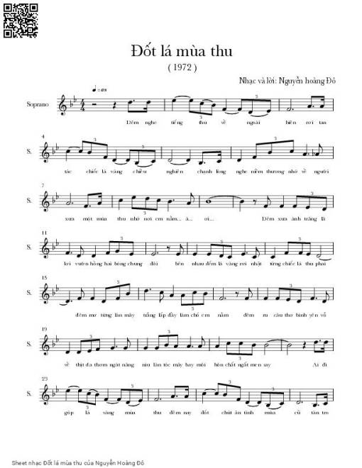 Sheet PDF of Đốt lá mùa thu