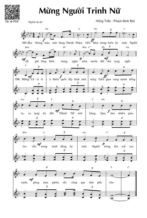 Mừng Người Trinh Nữ (Thánh Cêcilia)