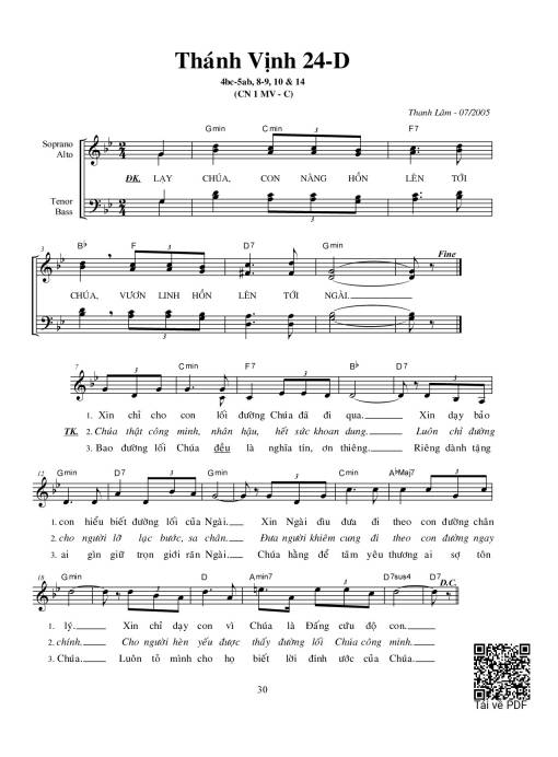 Thánh Vịnh 24, Chúa Nhật 1C Mùa Vọng