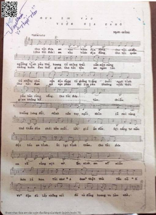 Sheet PDF of Đưa em vào vườn địa đàng