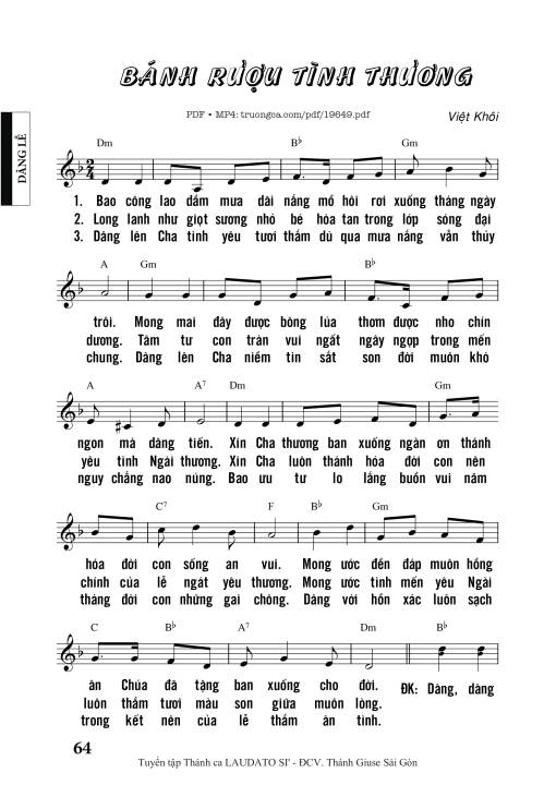 Bánh Rượu Tình Thương