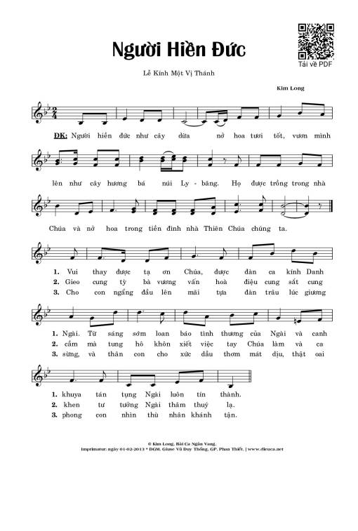 Sheet PDF of Người Hiền Đức