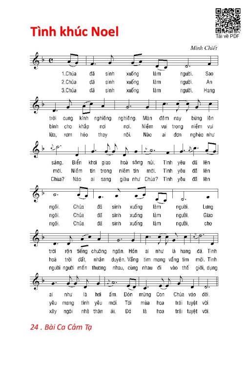 Sheet PDF of Tình Khúc Noel