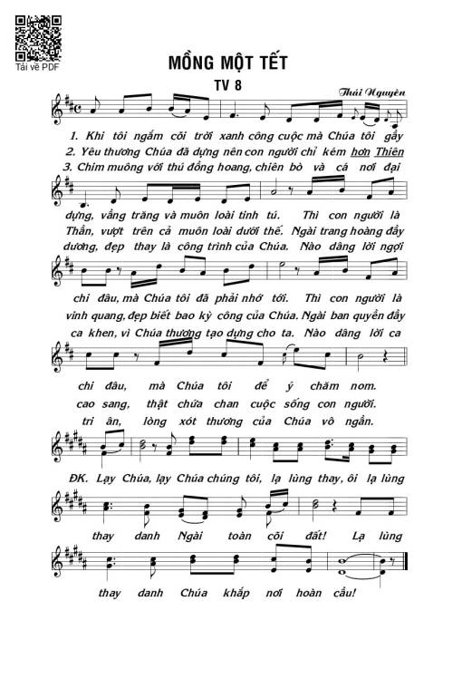 Thánh Vịnh 8, Mồng Một Tết