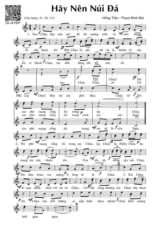 Hãy nên núi đá (Thánh Vịnh 30)