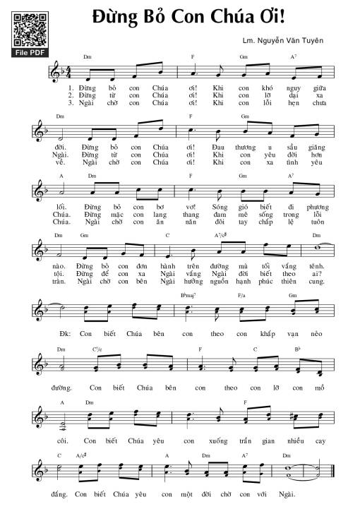 Đừng bỏ con Chúa ơi