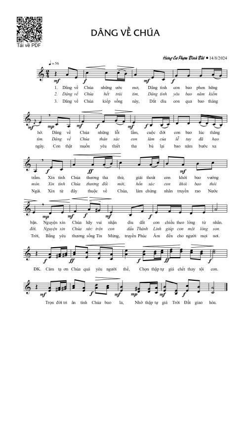 Dâng về Chúa - Phạm Đình Đài