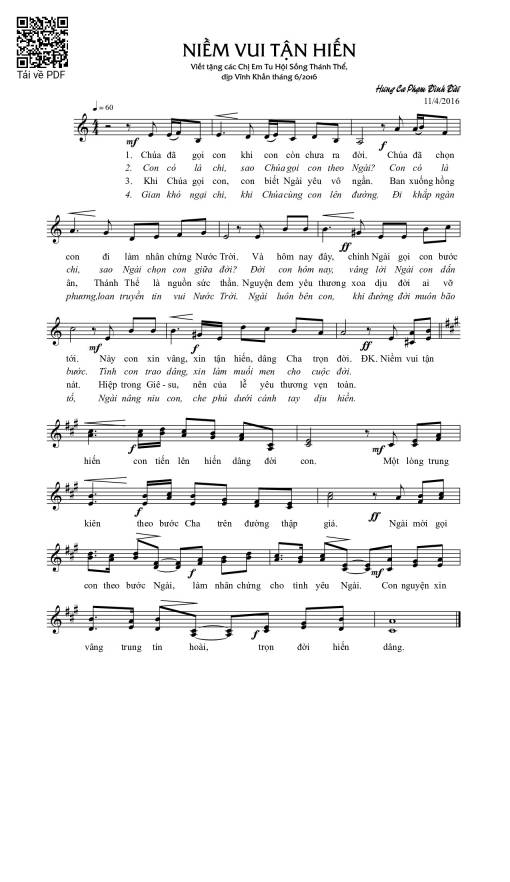 Niềm vui tận hiến