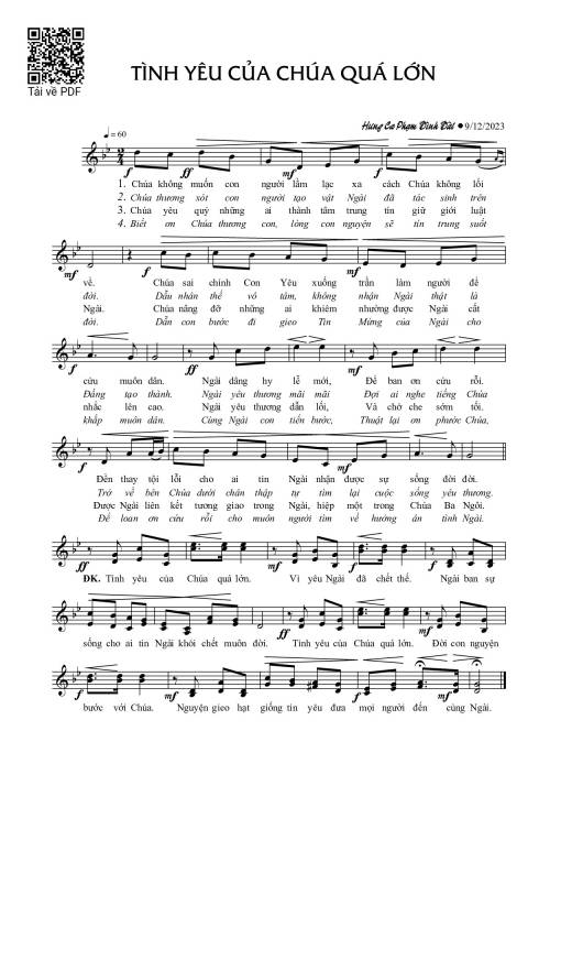 Tình yêu của Chúa quá lớn