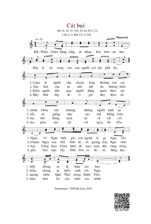 Sheet PDF of Cát Bụi - Phanxicô