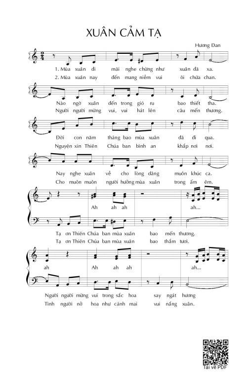 Sheet PDF of Xin cảm tạ Chúa