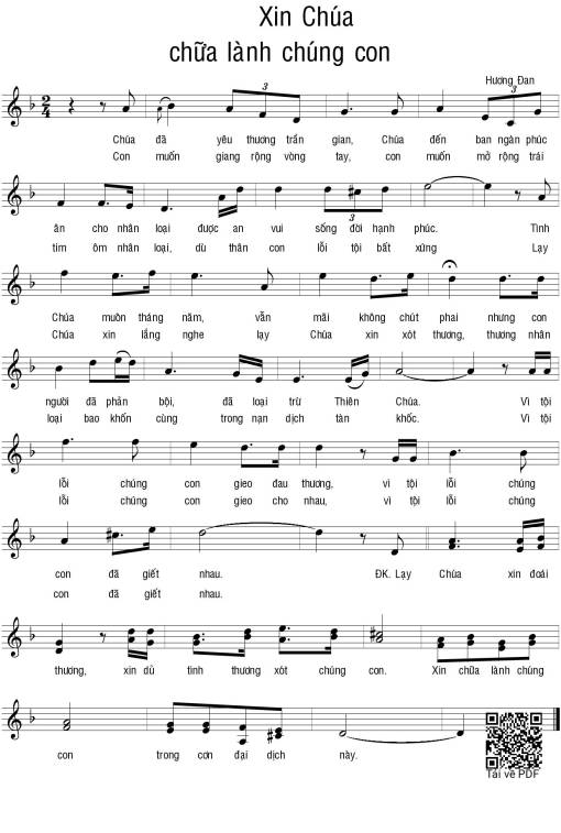 Sheet PDF of Xin Chúa chữa lành chúng con