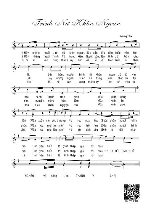 Sheet PDF of Trinh nữ khôn ngoan