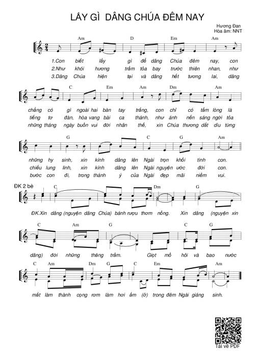 Lấy gì dâng Chúa đêm nay (3 bè)