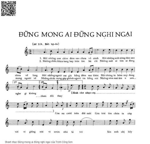 Sheet PDF of Đừng mong ai đừng nghi ngại