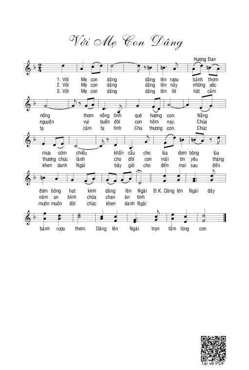 Với Mẹ con dâng