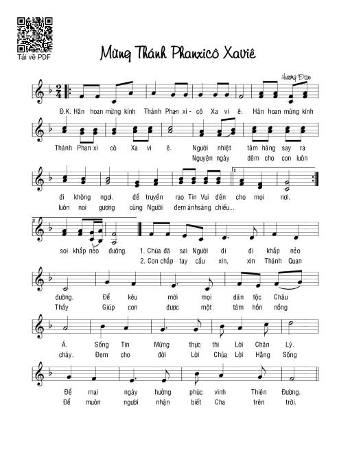 Mừng Thánh Phanxicô Xaviê