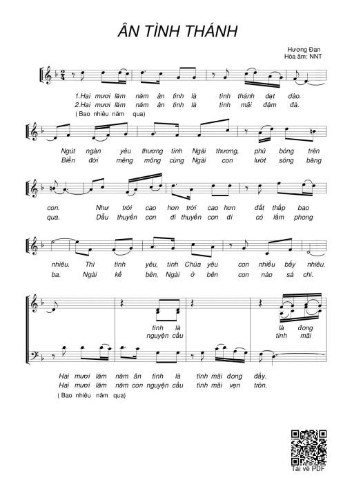 Ân tình thánh (3 bè)