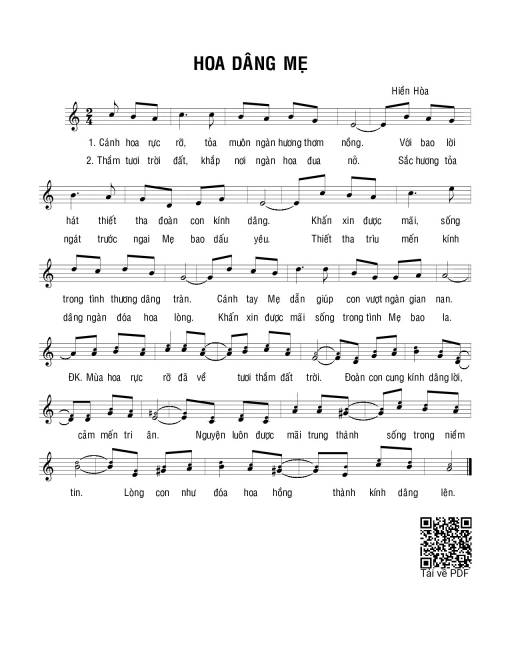 Hoa dâng Mẹ - Hiền Hòa