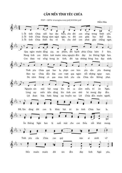 Cảm mến tình yêu Chúa