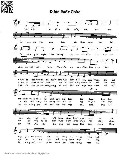 Sheet PDF of Được rước Chúa