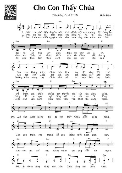 Cho con thấy Chúa (Lc. 8)