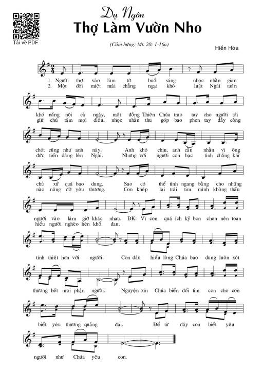 Dụ ngôn thợ làm vườn nho (Mt. 20)