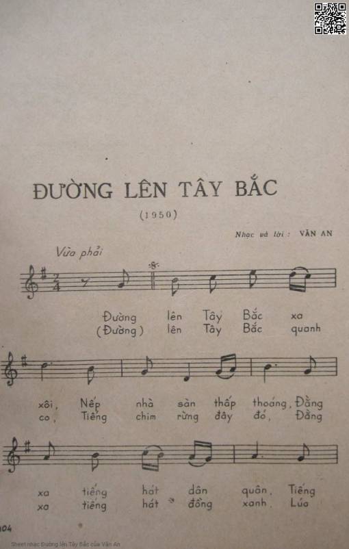 Sheet PDF of Đường lên Tây Bắc