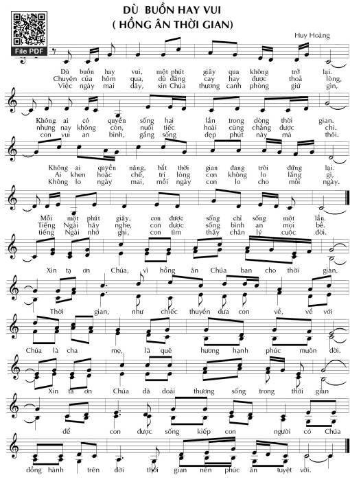Sheet PDF of Hồng Ân Thời Gian