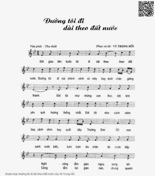Sheet PDF of Đường tôi đi dài theo đất nước