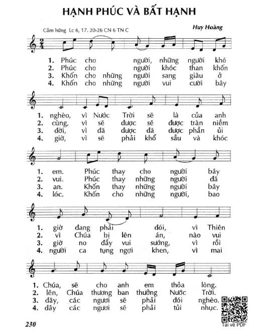 Sheet PDF of Hạnh Phúc Và Bất Hạnh