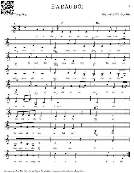 Sheet PDF of Ê a đầu đời