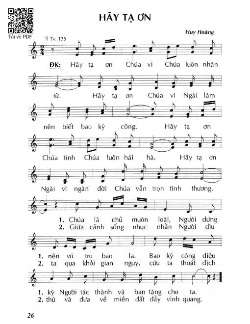 Hãy tạ ơn (Thánh Vịnh 135)