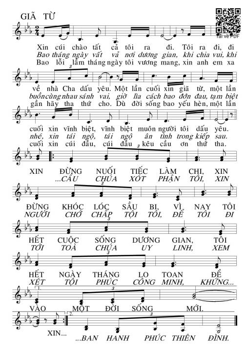 Giã từ - Huy Hoàng