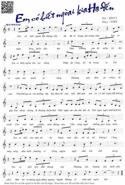 Em có biết ngoài kia hạ đến