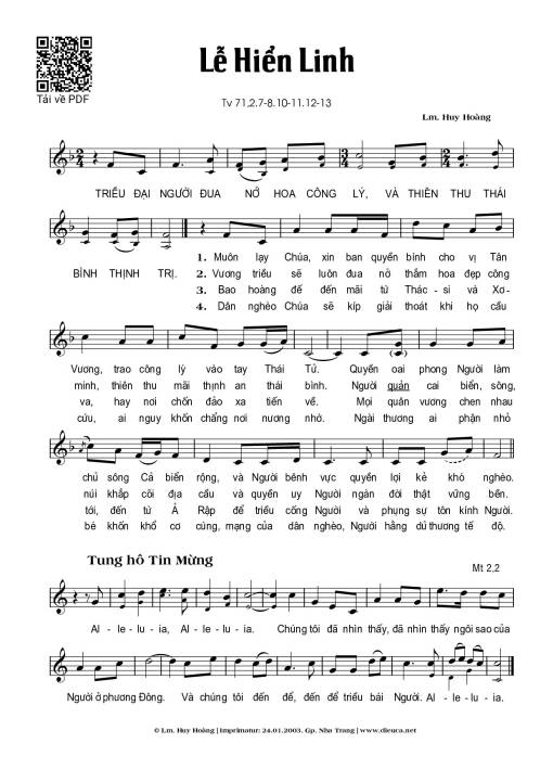 Lễ Hiển Linh (Thánh Vịnh 71)