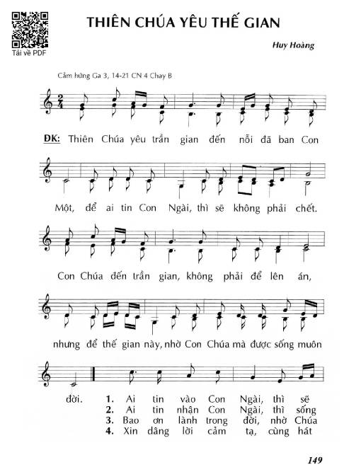 Thiên Chúa yêu thế gian (Ga. 3)