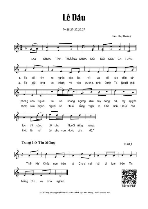 Lễ Dầu (Thánh Vịnh 88)