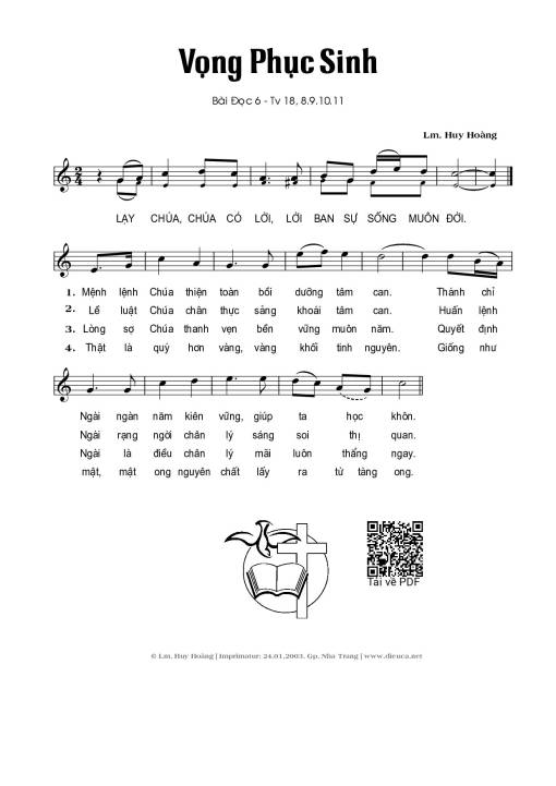 Vọng Phục Sinh - Bài 6 (Thánh Vịnh 18)