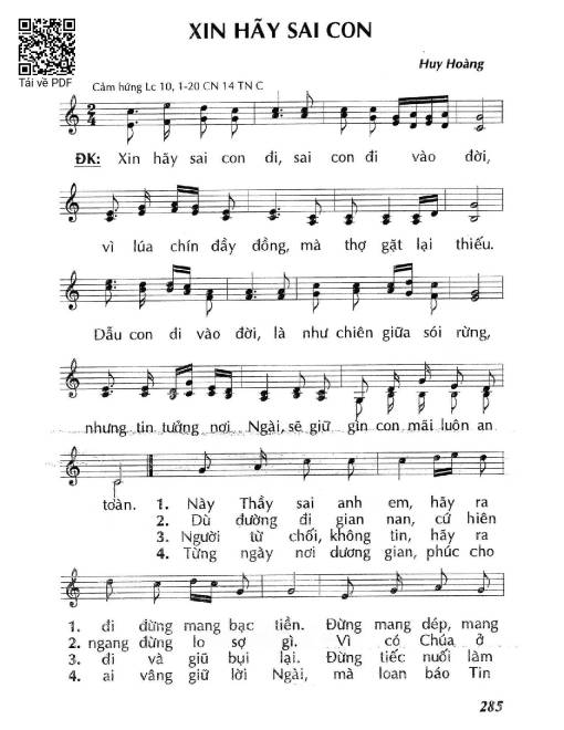 Xin hãy sai con (Lc. 10)