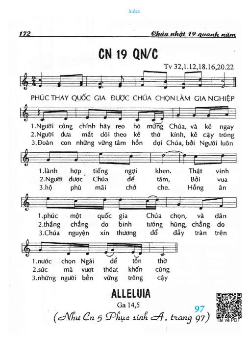 Chúa Nhật 19C Thường Niên (Thánh Vịnh 32)